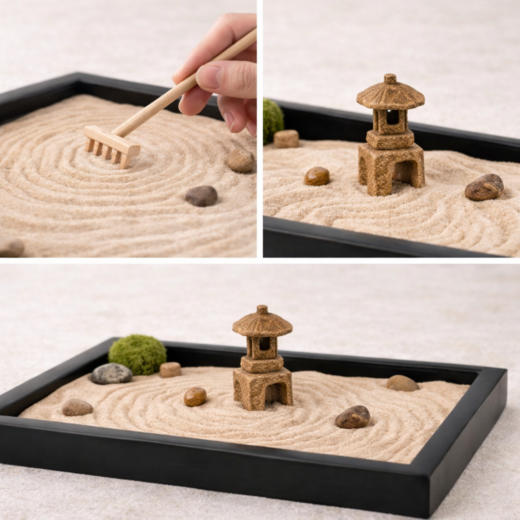 Lotusa Japanese Zen Garden Themed Zen Garden Kit