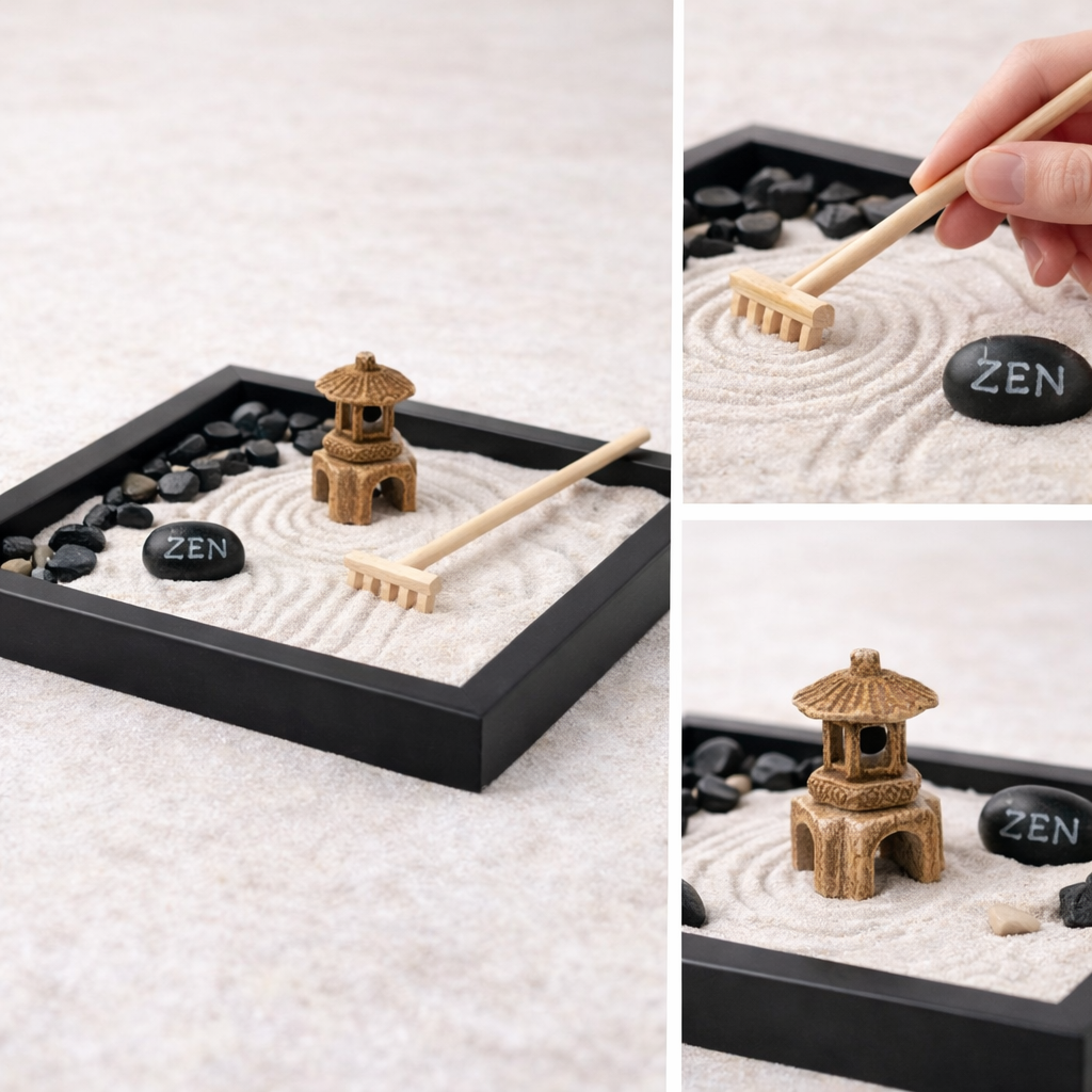 Lotus Meditasyon Temalı Zen Bahçe Kiti